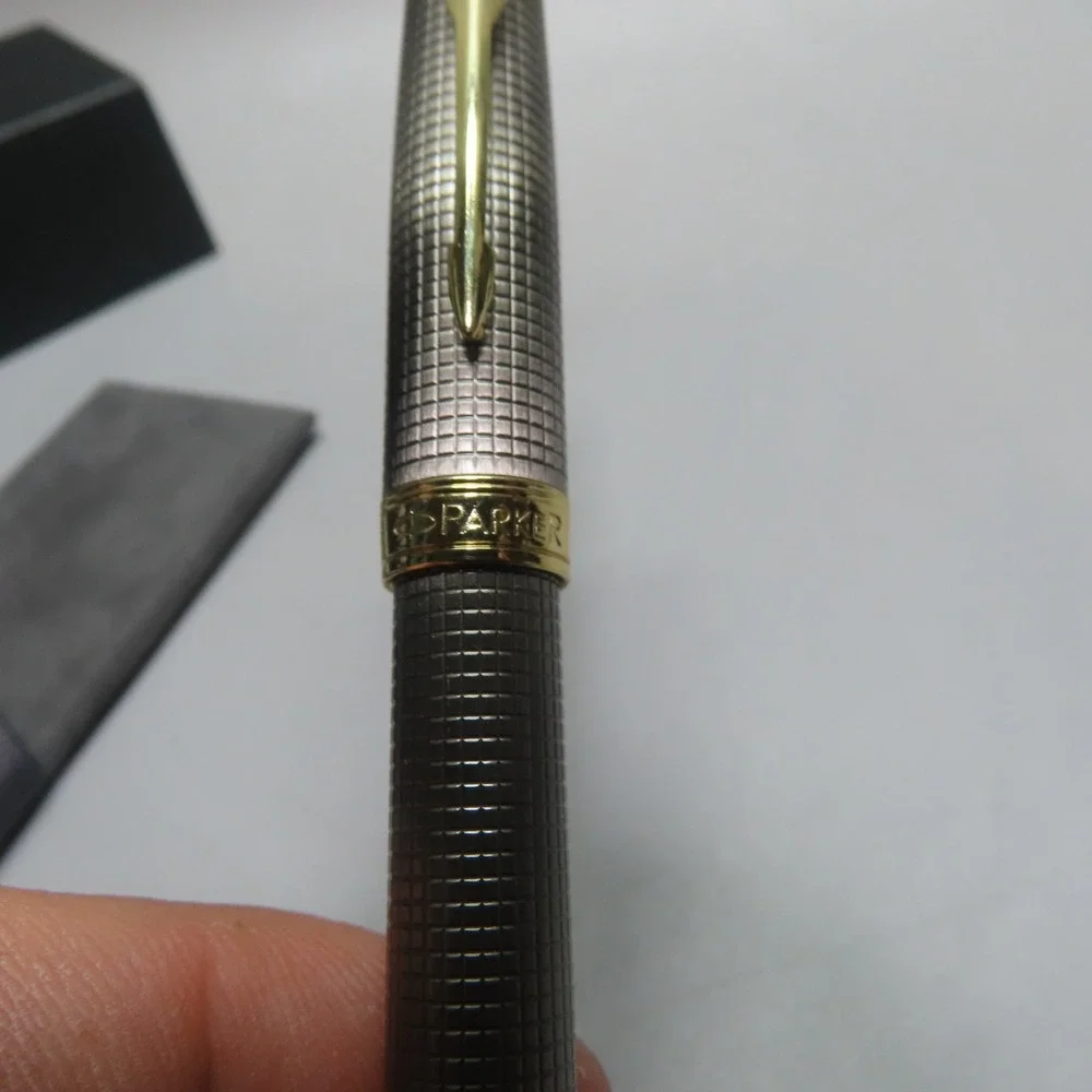 2001‎ PARKER Sonnet U Sterling Silver 18K-750 Gold Nib Fountain Pen
